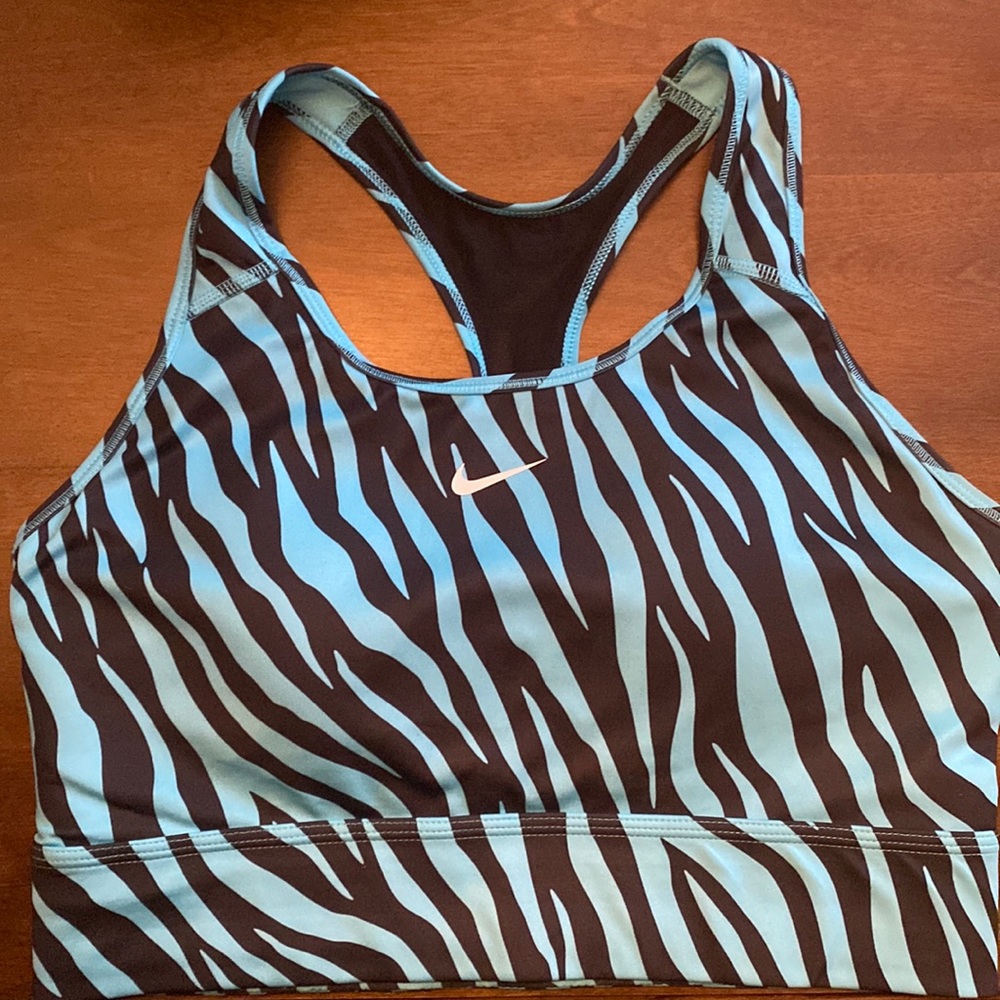 Zebra Print Nike Dri-Fit Sports Bra Size XL